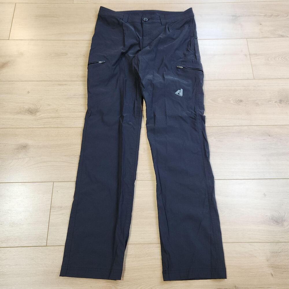 Eddie Bauer First Ascent Pants Womens 10 Black Stretch Hiking Zip Pockets Travel